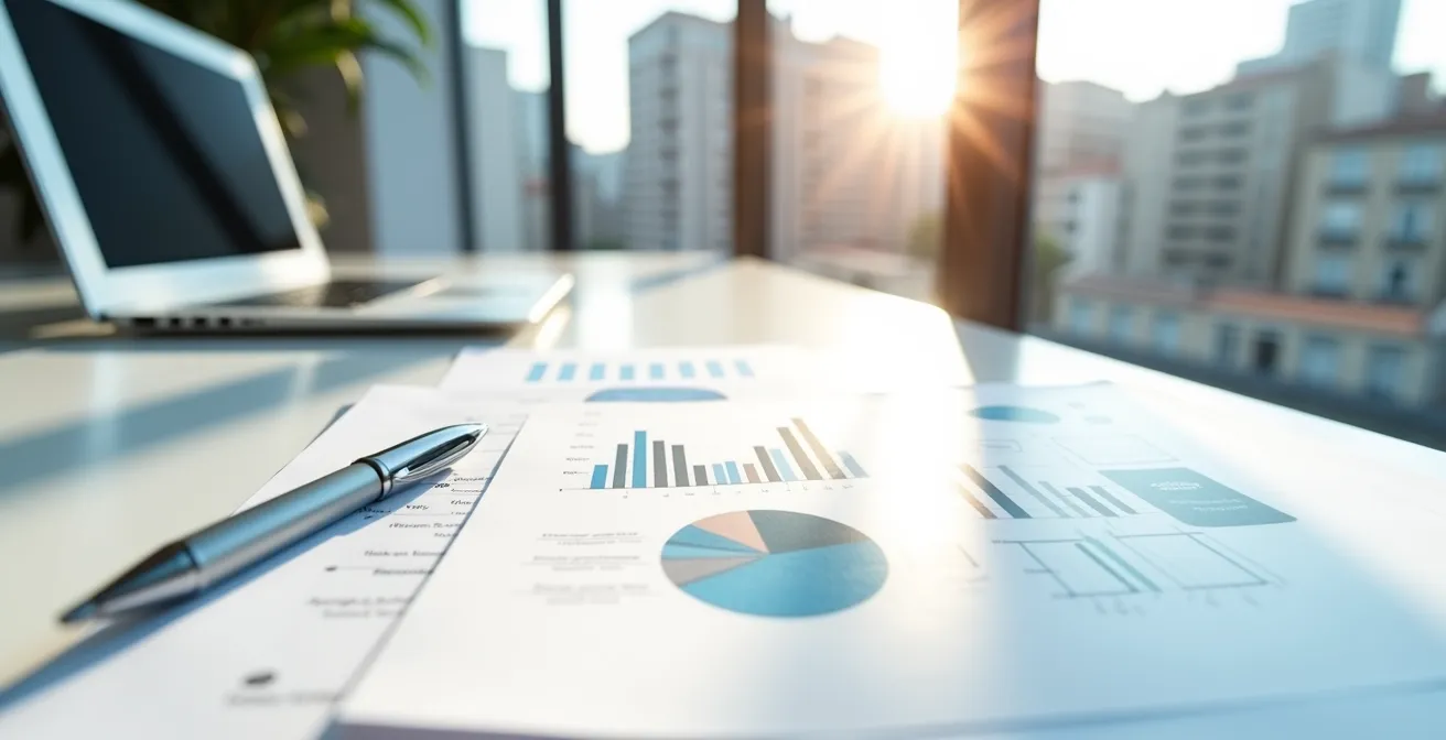 Análisis comparativo de flujo de caja con gráficos y documentos financieros