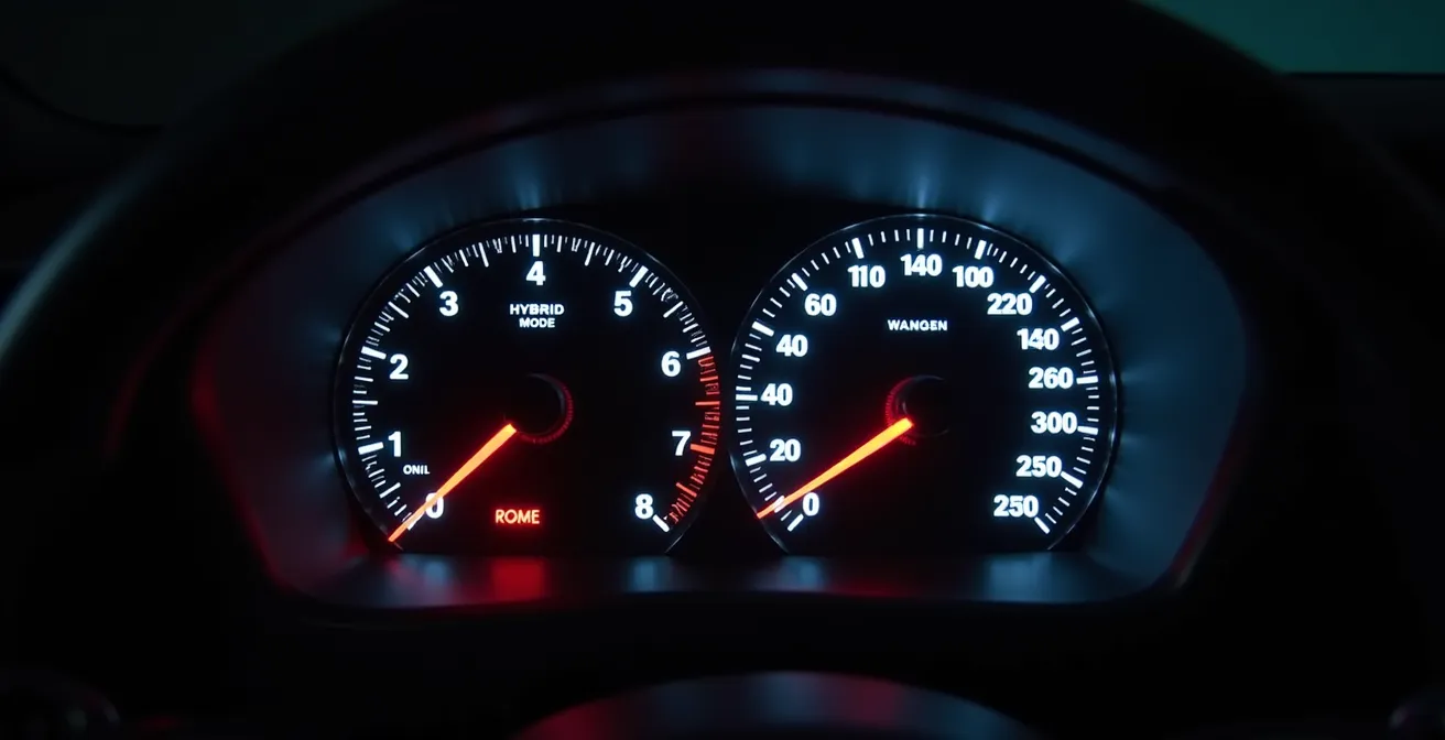 Gráfico comparativo de consumo entre PHEV y diésel en viaje largo