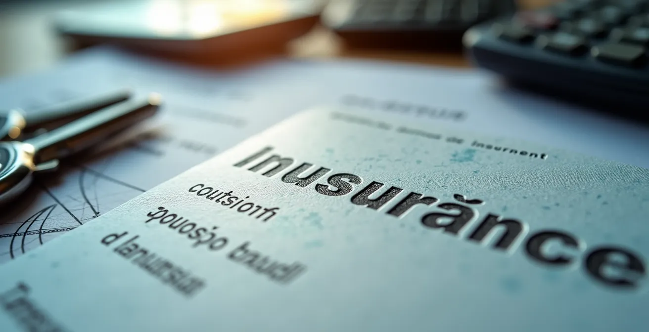 Análisis detallado de documentación de seguros de renting sobre mesa