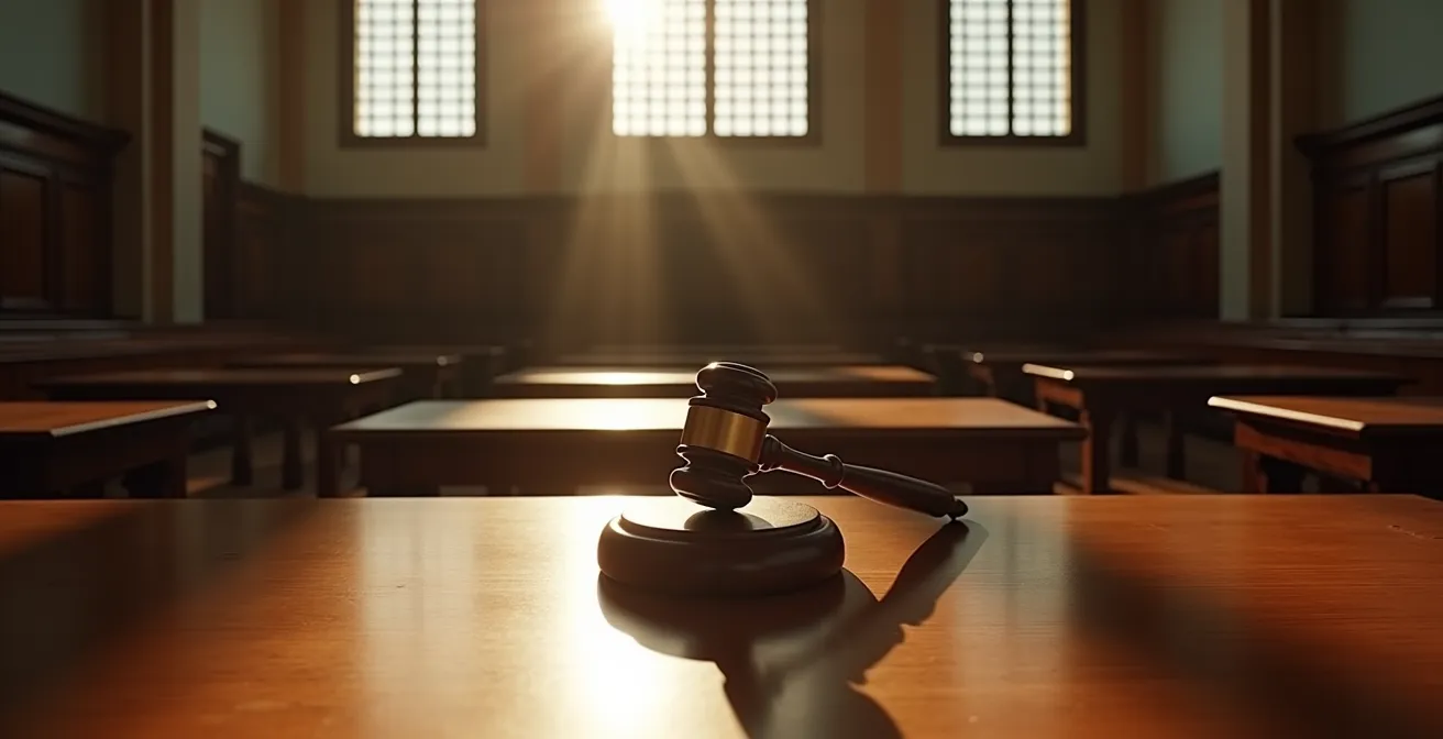 Mazo de juez sobre documentos judiciales representando sentencias sobre usura